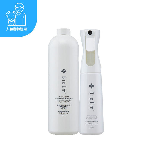 - Flairosol正版專利真空噴霧裝(250ml)*1支及 1公升補充裝*1支